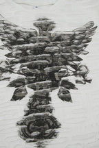 Gothic Dark Print Ripped Slim T-shirt image 5
