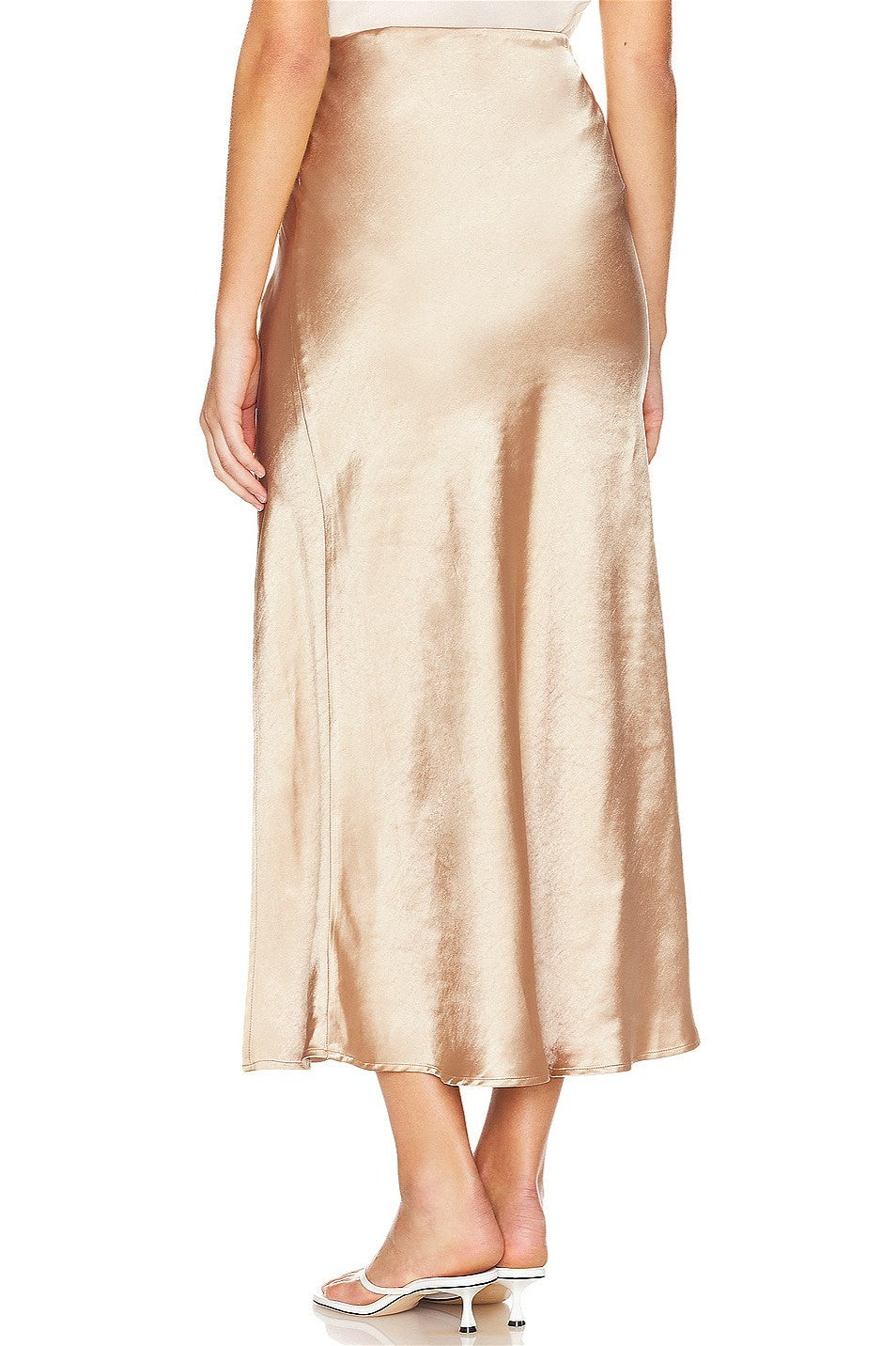 Elegant Satin Slit Bodycon Maxi Skirt image 3