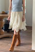 Romantic Ruffled Asymmetrical Chiffon Mini Skirt image 1
