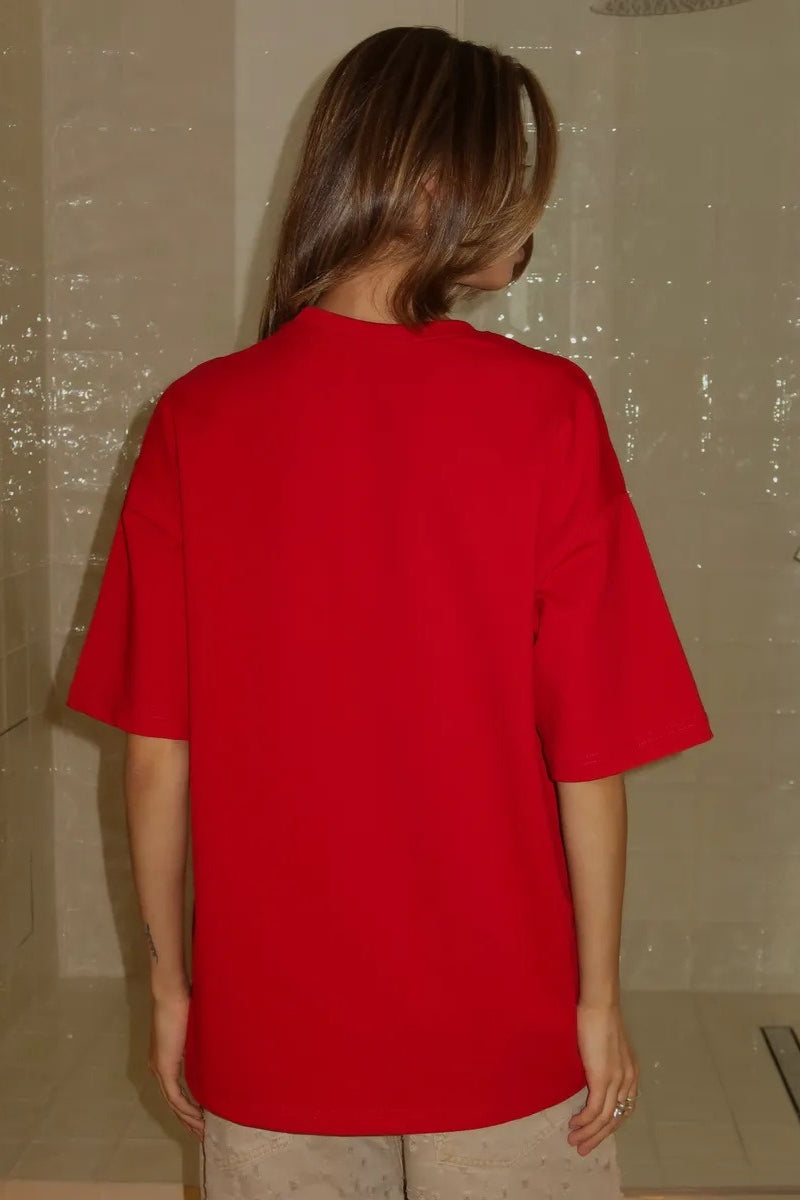 Minimalist Casual Fresh Print Cotton Short Sleeve T-shirt image 10