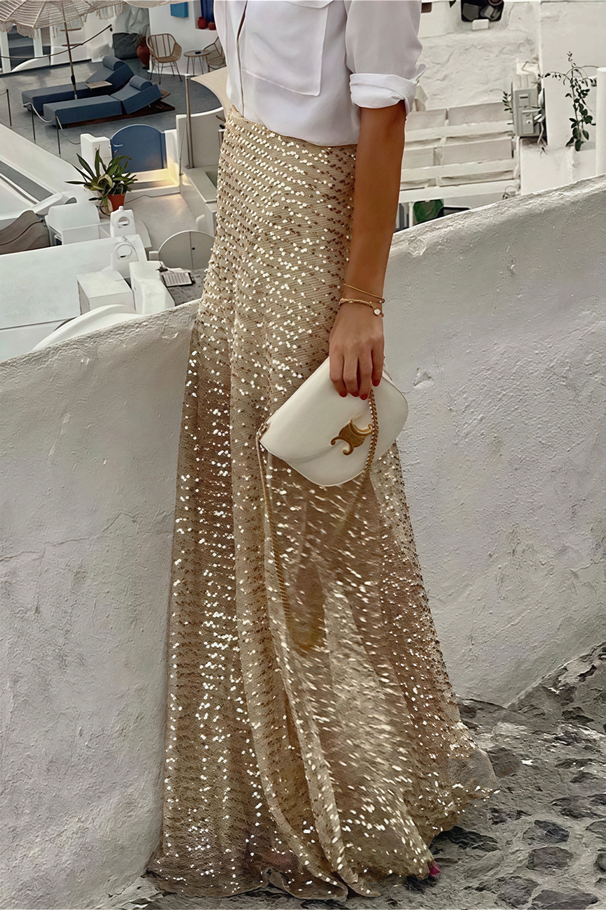 Sequins High-Waisted Maxi Skirt image 1