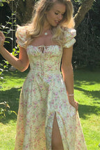 Slim High Waist Floral Dress image 5
