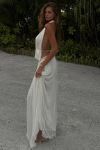 Pleated Halter Top Boho Dress image 10