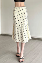 Solid Polka Dot High Waist Bodycon Skirt image 3
