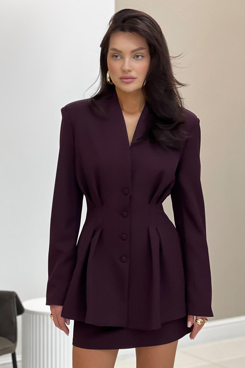 V Neck Waist Detail Blazer image 20