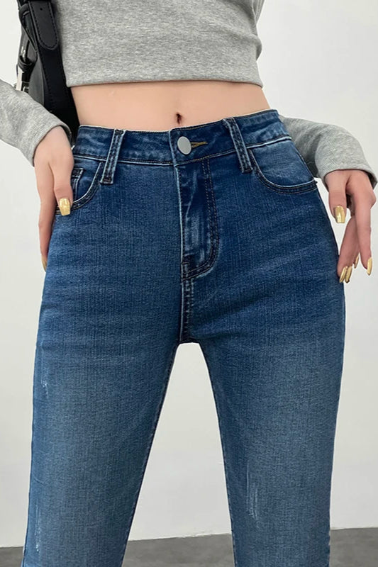 High Waist Skinny Pencil Jeans image 16