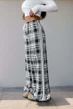 Plaid Elastic Waist Loose Fit Pants image 2