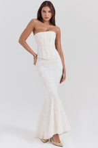 Embroidered Bustier Bodycon Formal Dress image 2