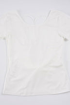 Solid Color Bow Tie Backless T‑shirt image 5