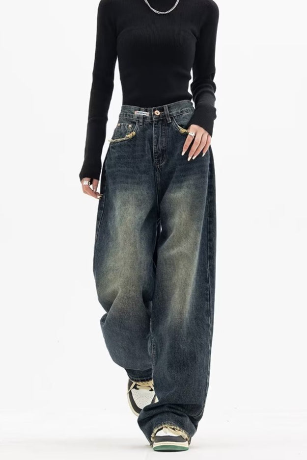 High Rise Loose Fit Vintage Jeans image 1