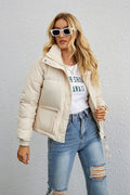 Short Stand Collar Puffer Coat image 6