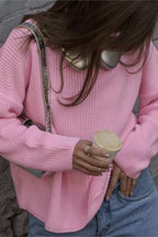 Solid Knit Crewneck Pullover Sweater image 20