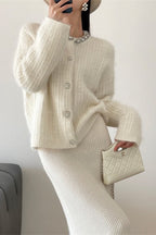 V-Neck Slim-Fit Knit Cardigan image 1