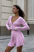 Sexy Knit Crop Top Two Piece Skirt Set image 1