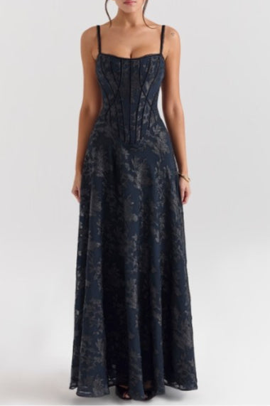 Spaghetti Strap Chiffon Floral Formal Dress image 5