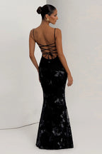 Backless Floral Tie-Up Maxi Dress image 6