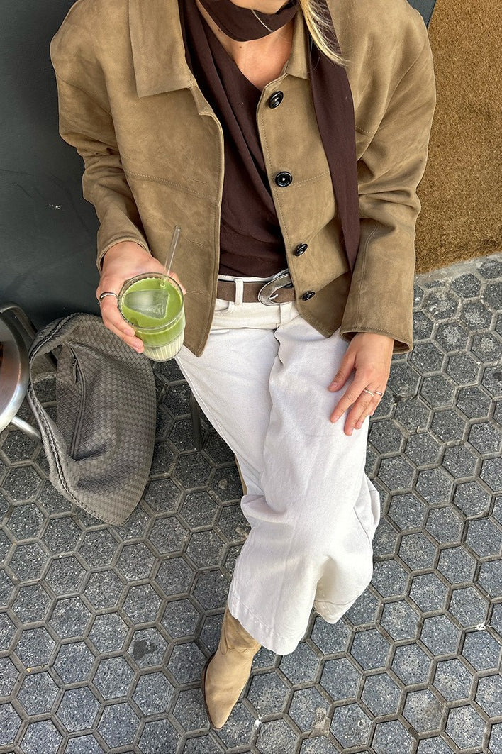 Khaki Suede Work Jacket image 2