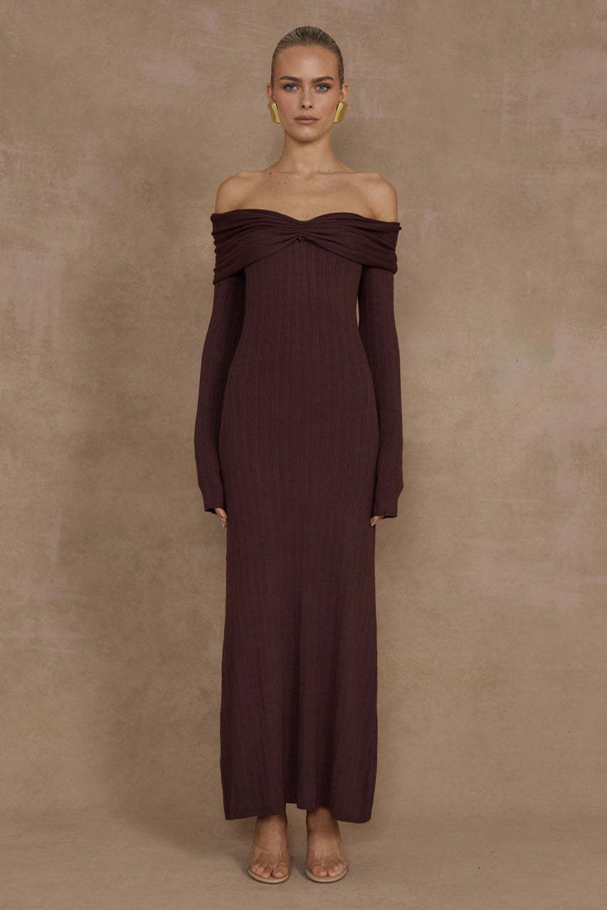 Elegant Off Shoulder Knit Sweater Dress image 2