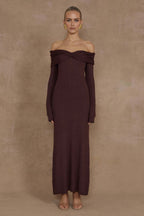 Elegant Off Shoulder Knit Sweater Dress image 2