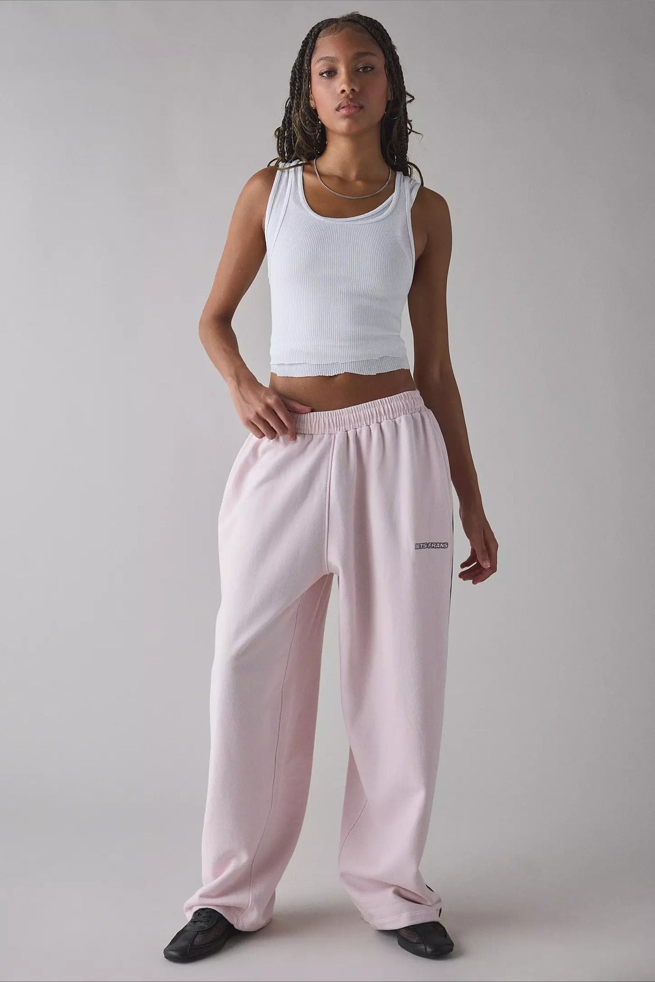 Elastic Waist Loose Fit Casual Pants image 1