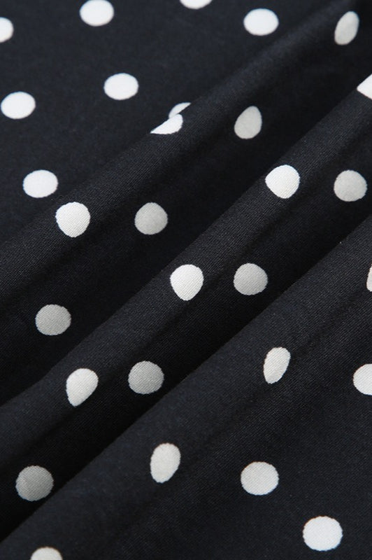 Polka Dot Mesh A-Line Mini Dress image 4