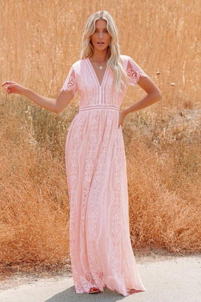 Sheer V Neck Bodycon Maxi Dress image 5