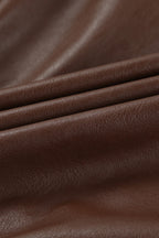 Vintage Brown Leather Blazer Coat image 9