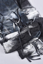 Ripped Fringe Tie Flared Pants image 9