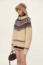 Vintage Fair Isle Knit Sweater image 3