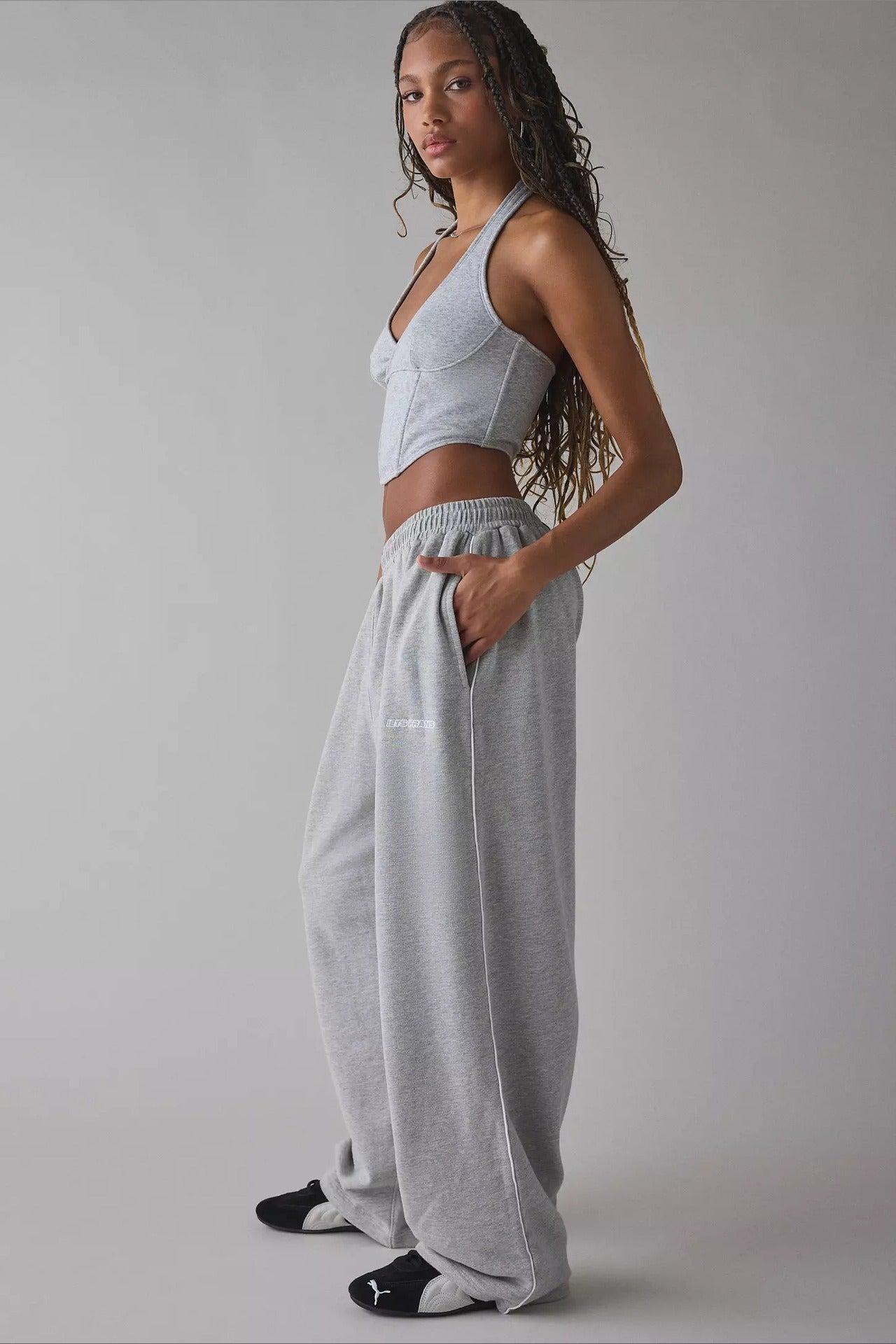 Elastic Waist Loose Fit Casual Pants image 6