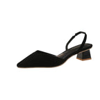 Anya Block Heel Sandals detail view styled for Avrienne