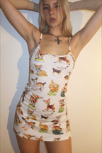 Sweet Animal Print Cami Mini Dress image 1