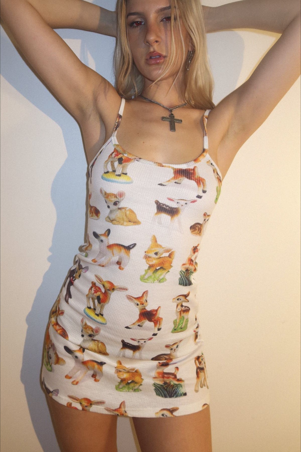 Sweet Animal Print Cami Mini Dress image 1