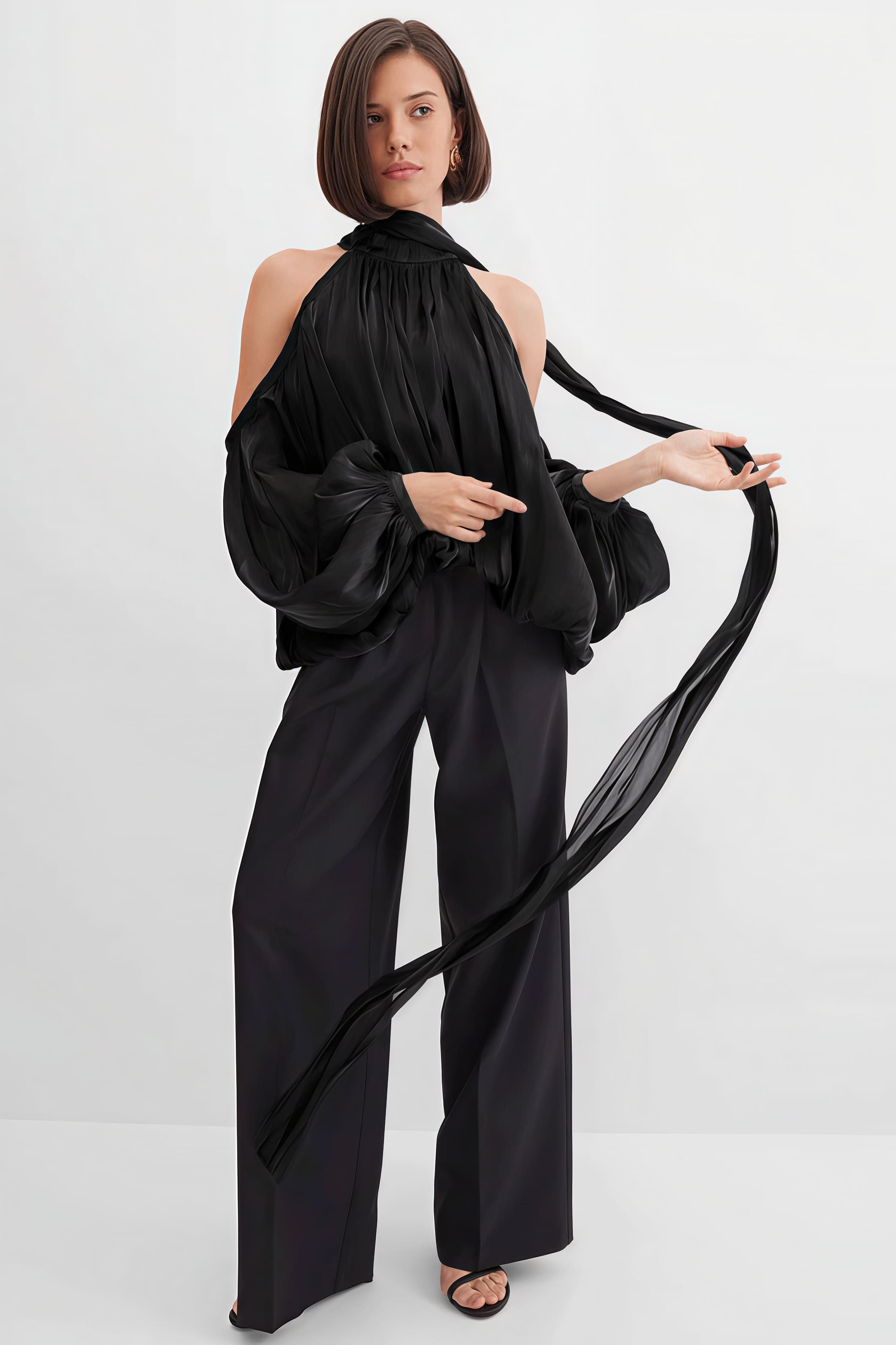 Unique Design Off Shoulder Long Sleeve Blouse image 12