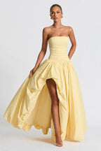 Strapless Ruched A Line Formal Dress image 1