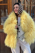Plush Faux Animal Fur Thickened Warm Loose Coat image 1