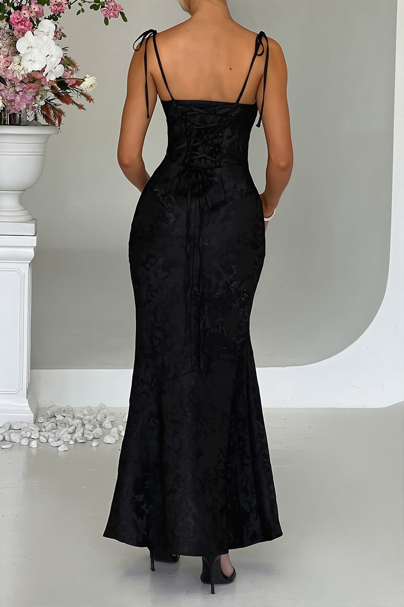 Jacquard Bodycon Cami Maxi Dress image 7
