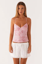 Beaded Exquisite Heavy Work One-Piece Cami Top image 8