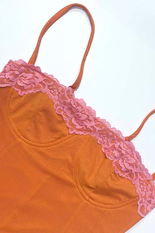 Lace Trim Wrap Cami Maxi Dress image 4