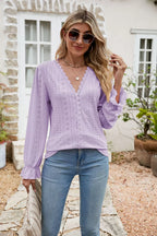 Lisette Eyelet Blouse styled for Avrienne