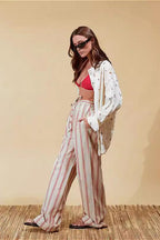 Loose Fit Striped Casual Pants image 4