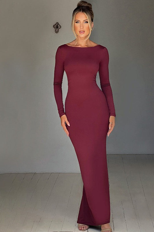 Long Sleeve Backless Bodycon Formal Dress image 6