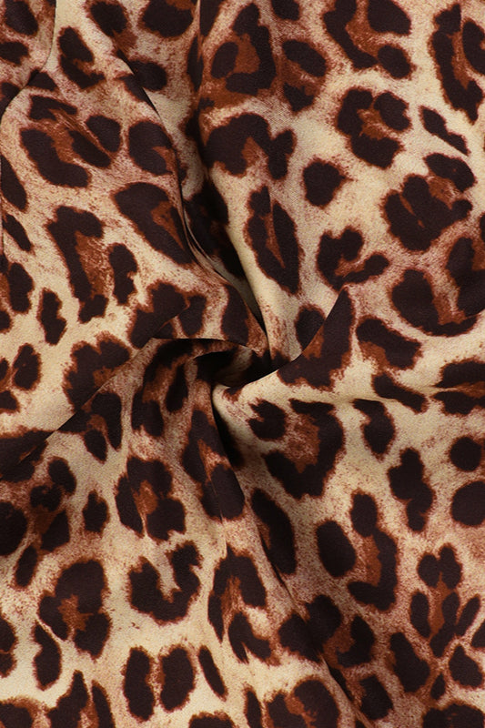 Backless Deep V Leopard Vacation Maxi Dress image 4