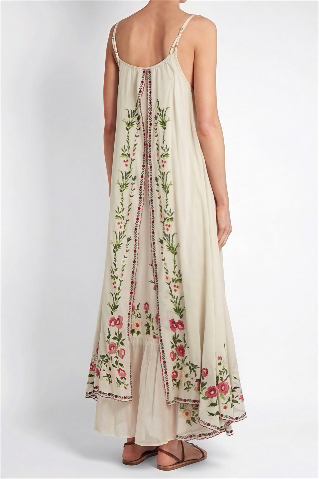 Print Tube Cami Flowy Hem Maxi Dress image 3