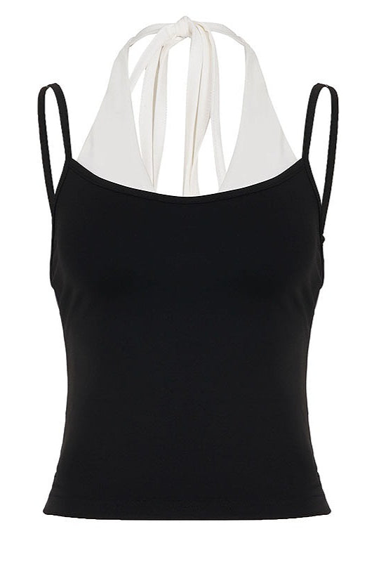 Sexy Casual Fake Two Piece Halter Top image 4