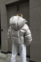 Short Hooded Puffer Jacket image 5