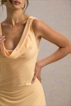 Satin Bodycon Backless Fish Maxi Dress image 14