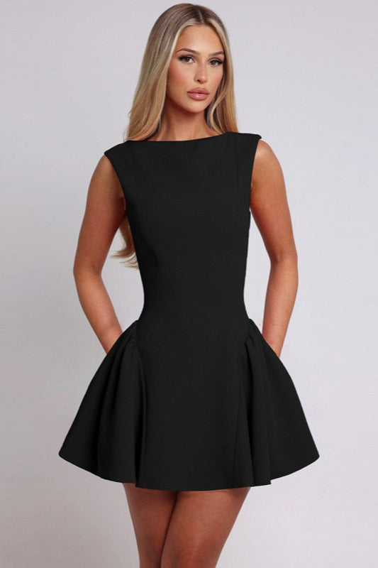 Solid Sleeveless Backless Bodycon Cocktail Dress image 10