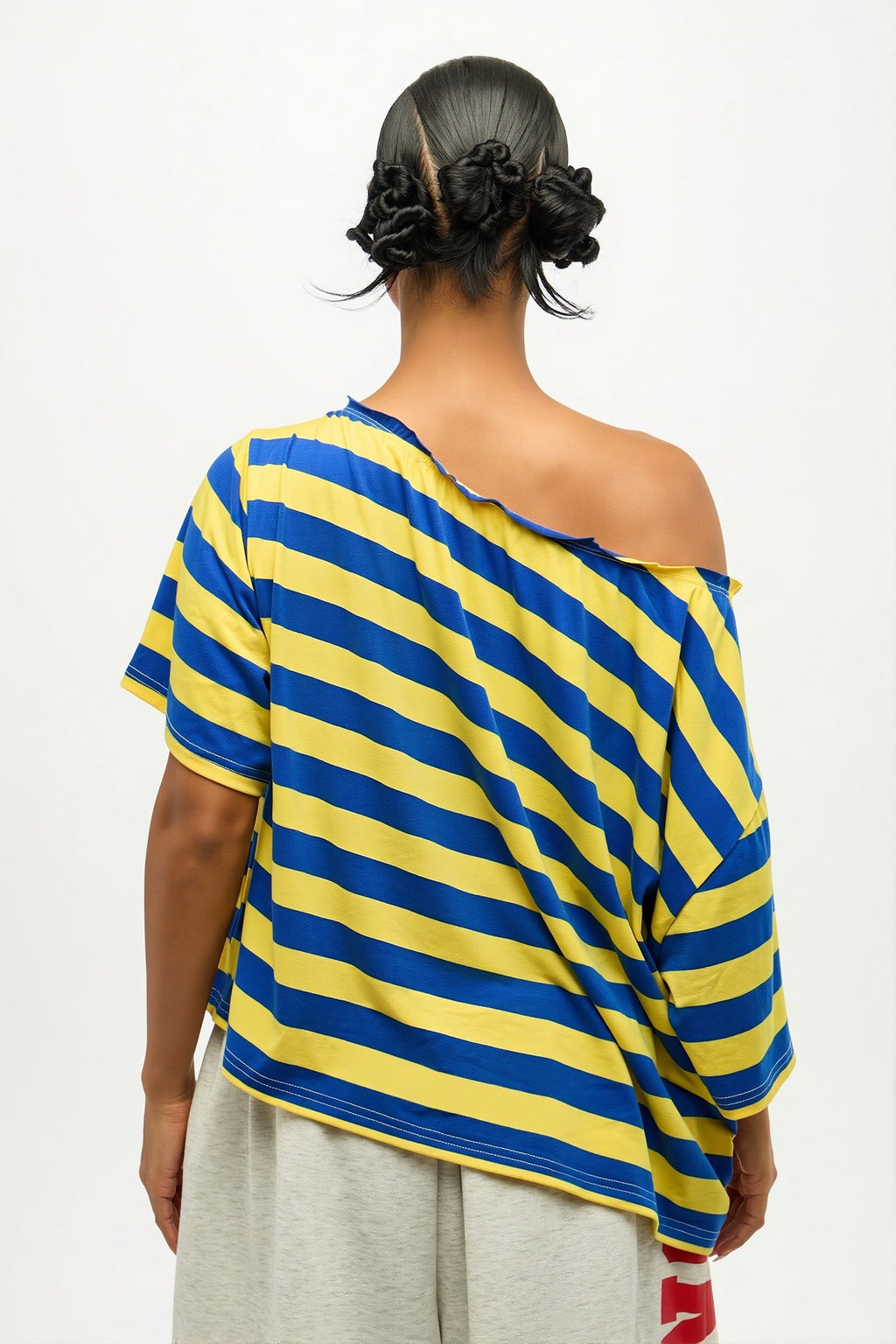 Casual Colorful Striped Loose T-Shirt image 6