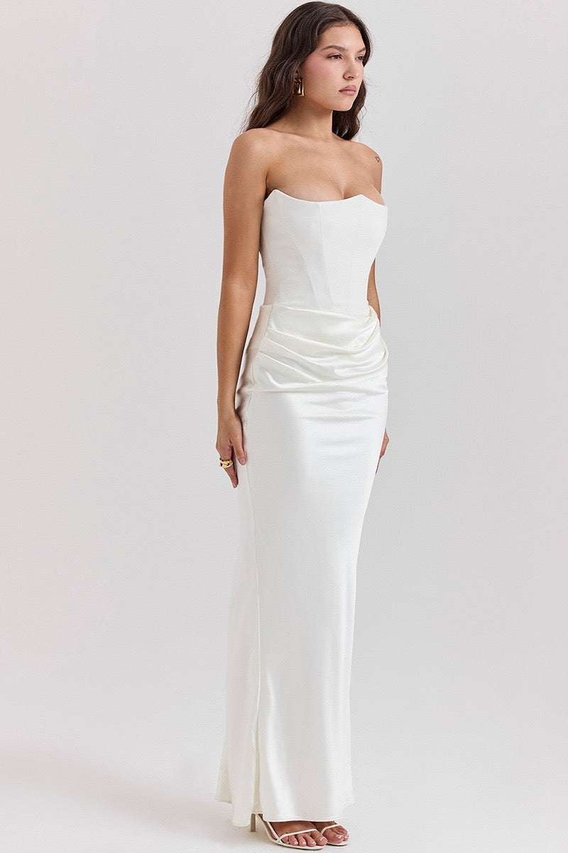Strapless Boned Corset Bodycon Maxi Dress image 13